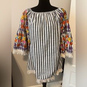 Velzera Embroidered Off the Shoulder Dress 
Size Large